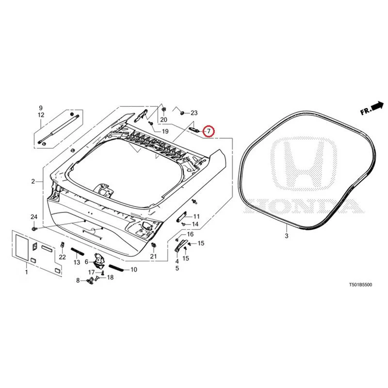 [NEW] JDM HONDA CIVIC FL4 2023 Tailgate GENUINE OEM - Image 8