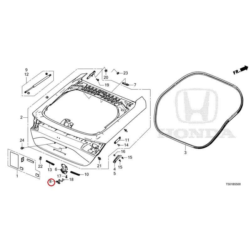 [NEW] JDM HONDA CIVIC FL4 2023 Tailgate GENUINE OEM - Image 9