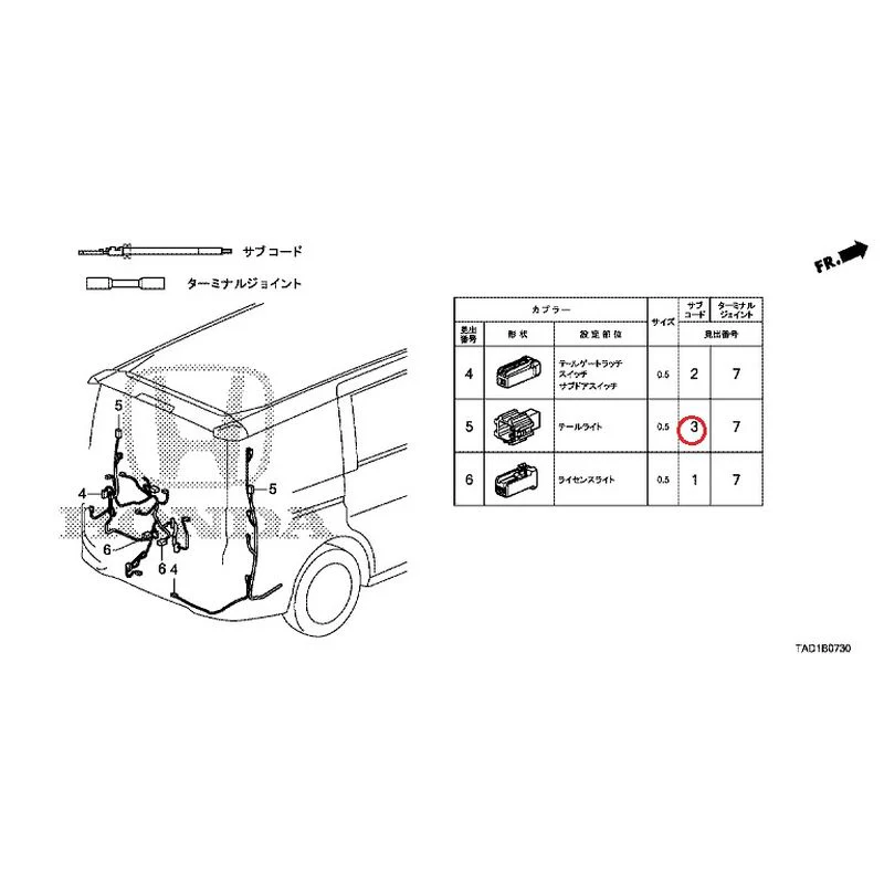 [NEW] JDM HONDA STEP WGN SPADA RP5 2020 Electrical connector (rear) (1) GENUINE OEM - Image 4