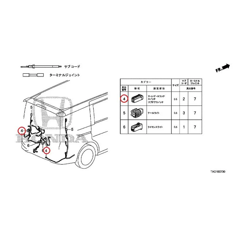 [NEW] JDM HONDA STEP WGN SPADA RP5 2020 Electrical connector (rear) (1) GENUINE OEM - Image 5