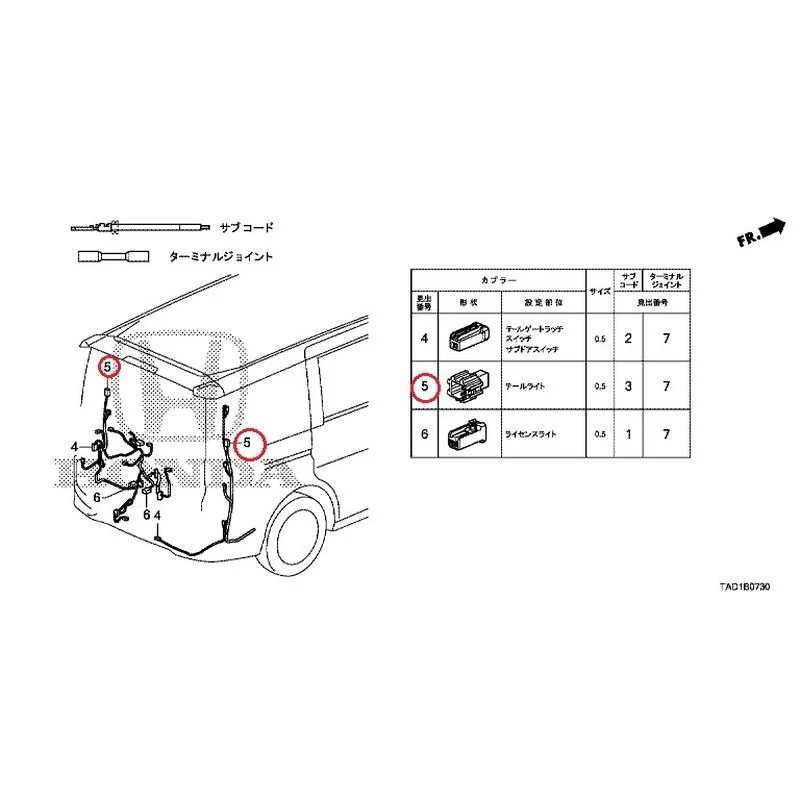 [NEW] JDM HONDA STEP WGN SPADA RP5 2020 Electrical connector (rear) (1) GENUINE OEM - Image 6