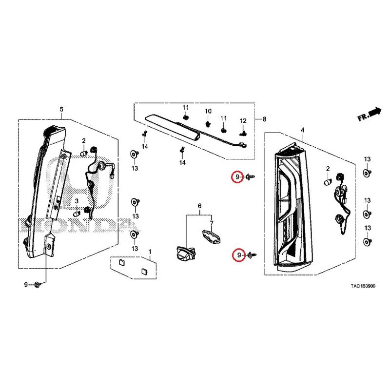 [NEW] JDM HONDA STEP WGN SPADA RP5 2020 Tail Lights/License Lights GENUINE OEM - Image 10