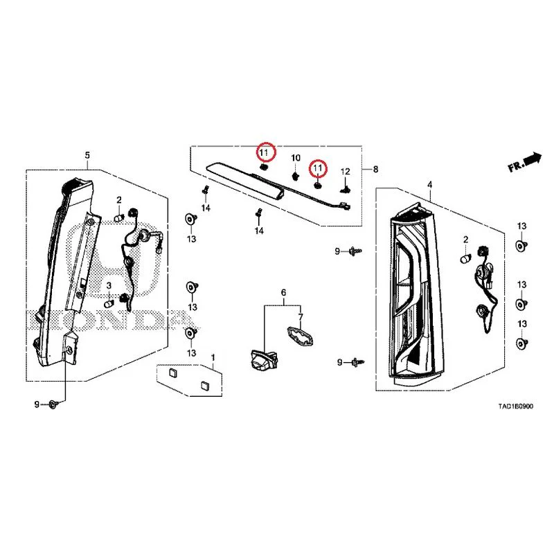 [NEW] JDM HONDA STEP WGN SPADA RP5 2020 Tail Lights/License Lights GENUINE OEM - Image 12