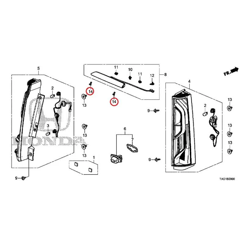 [NEW] JDM HONDA STEP WGN SPADA RP5 2020 Tail Lights/License Lights GENUINE OEM - Image 15