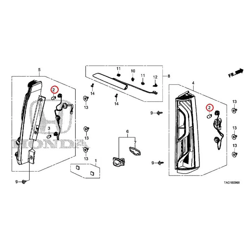 [NEW] JDM HONDA STEP WGN SPADA RP5 2020 Tail Lights/License Lights GENUINE OEM - Image 3