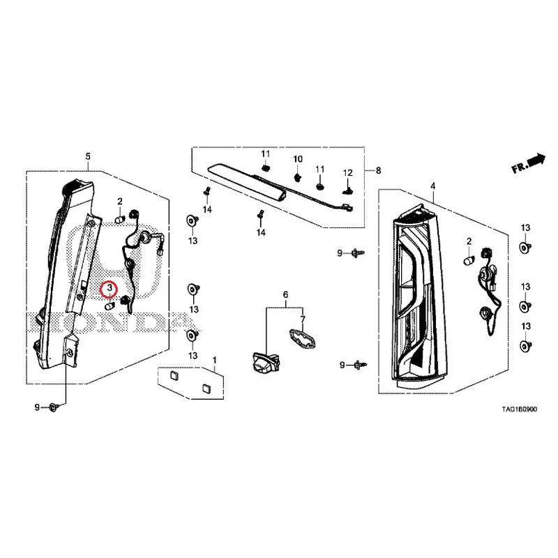 [NEW] JDM HONDA STEP WGN SPADA RP5 2020 Tail Lights/License Lights GENUINE OEM - Image 4