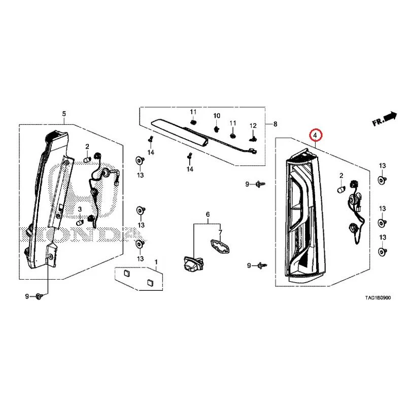 [NEW] JDM HONDA STEP WGN SPADA RP5 2020 Tail Lights/License Lights GENUINE OEM - Image 5
