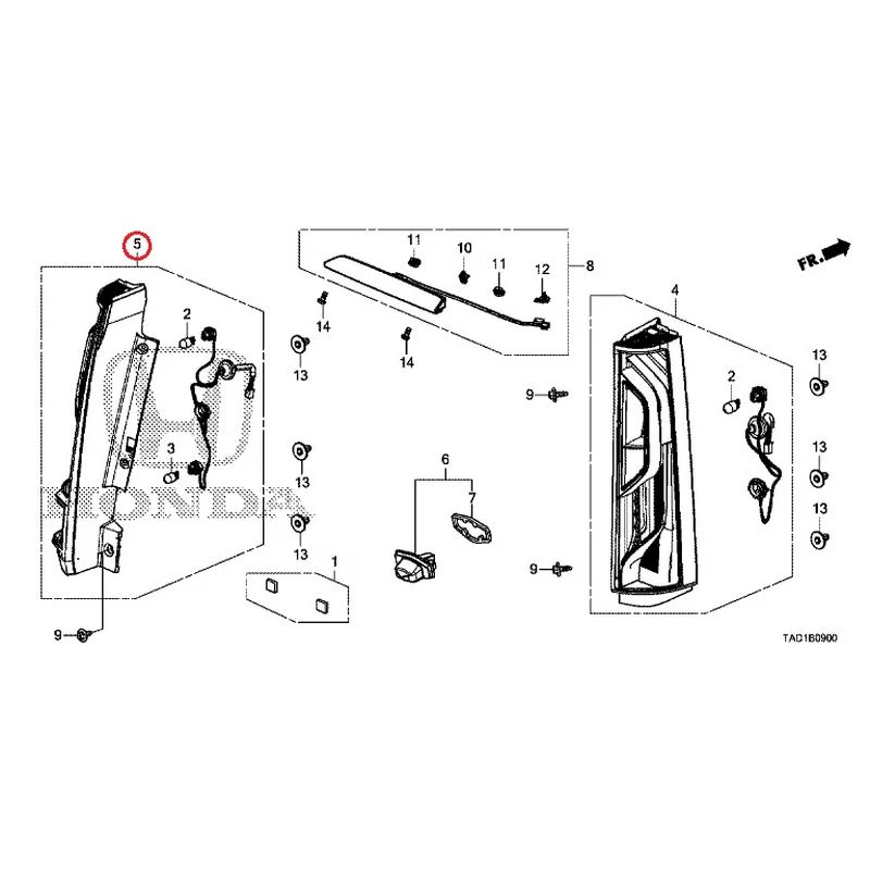 [NEW] JDM HONDA STEP WGN SPADA RP5 2020 Tail Lights/License Lights GENUINE OEM - Image 6