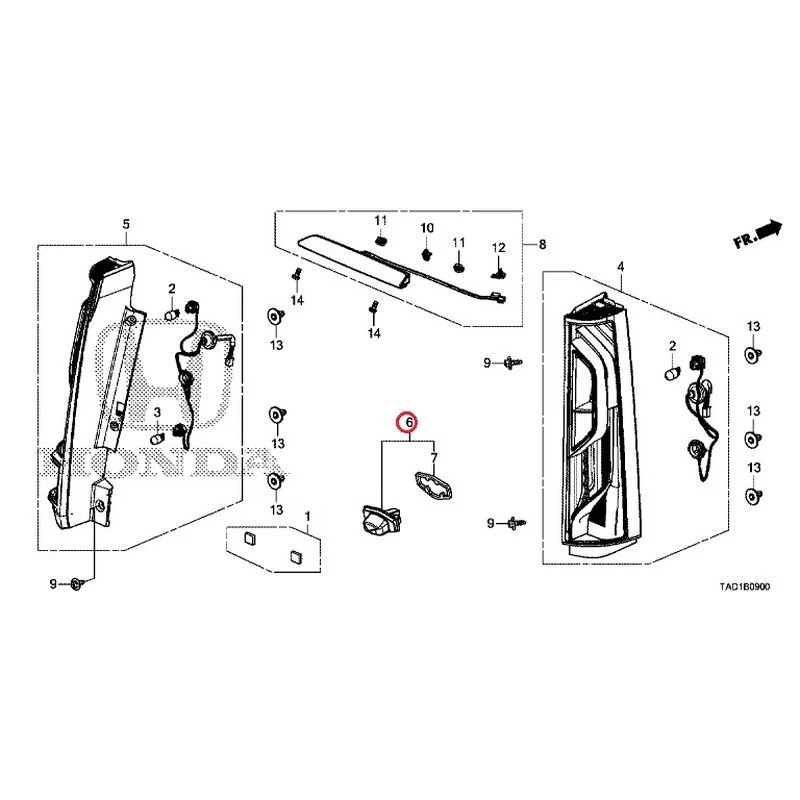 [NEW] JDM HONDA STEP WGN SPADA RP5 2020 Tail Lights/License Lights GENUINE OEM - Image 7