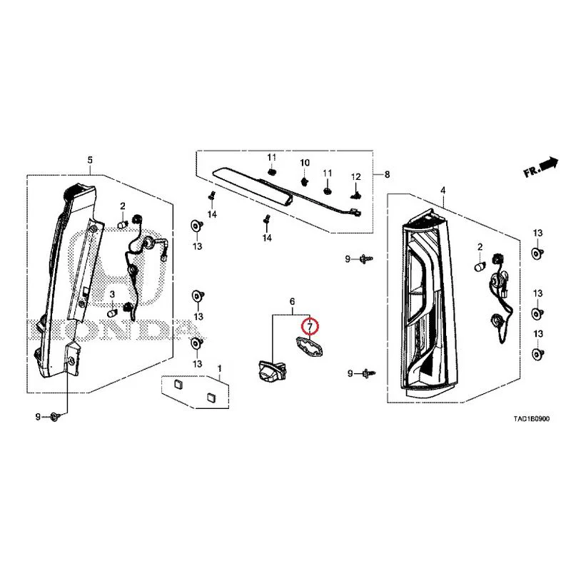 [NEW] JDM HONDA STEP WGN SPADA RP5 2020 Tail Lights/License Lights GENUINE OEM - Image 8
