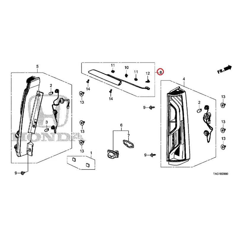[NEW] JDM HONDA STEP WGN SPADA RP5 2020 Tail Lights/License Lights GENUINE OEM - Image 9