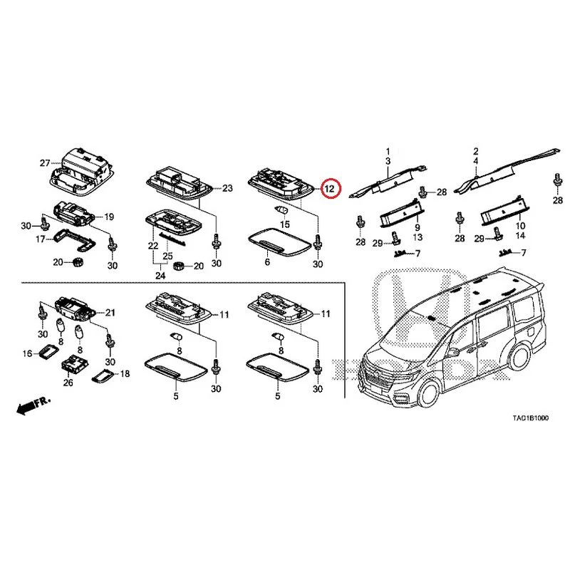 [NEW] JDM HONDA STEP WGN SPADA RP5 2020 Interior Lights GENUINE OEM - Image 10