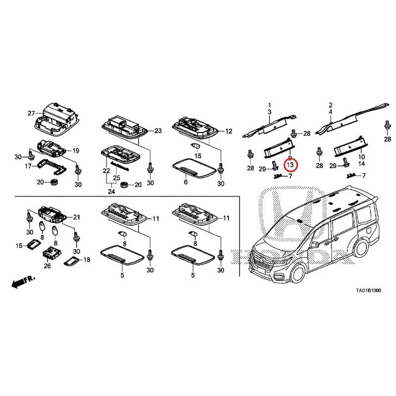[NEW] JDM HONDA STEP WGN SPADA RP5 2020 Interior Lights GENUINE OEM - Image 11