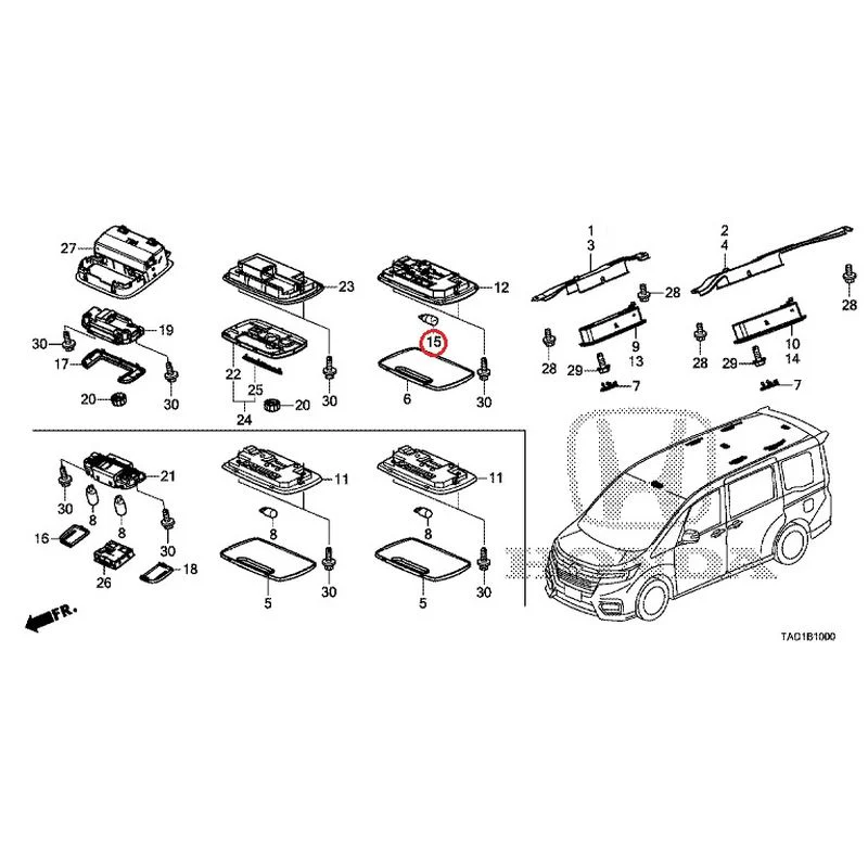 [NEW] JDM HONDA STEP WGN SPADA RP5 2020 Interior Lights GENUINE OEM - Image 13