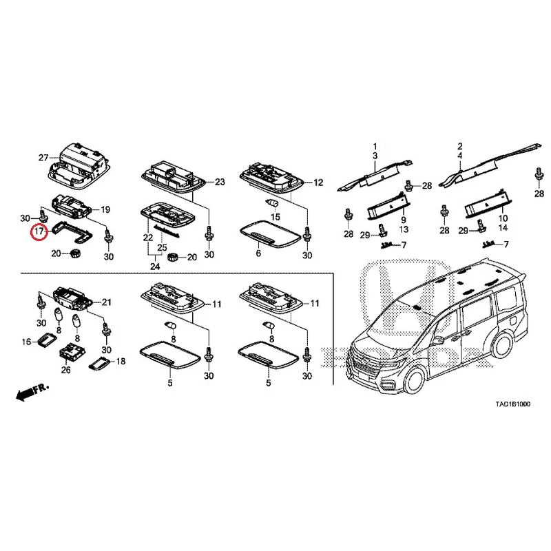 [NEW] JDM HONDA STEP WGN SPADA RP5 2020 Interior Lights GENUINE OEM - Image 14