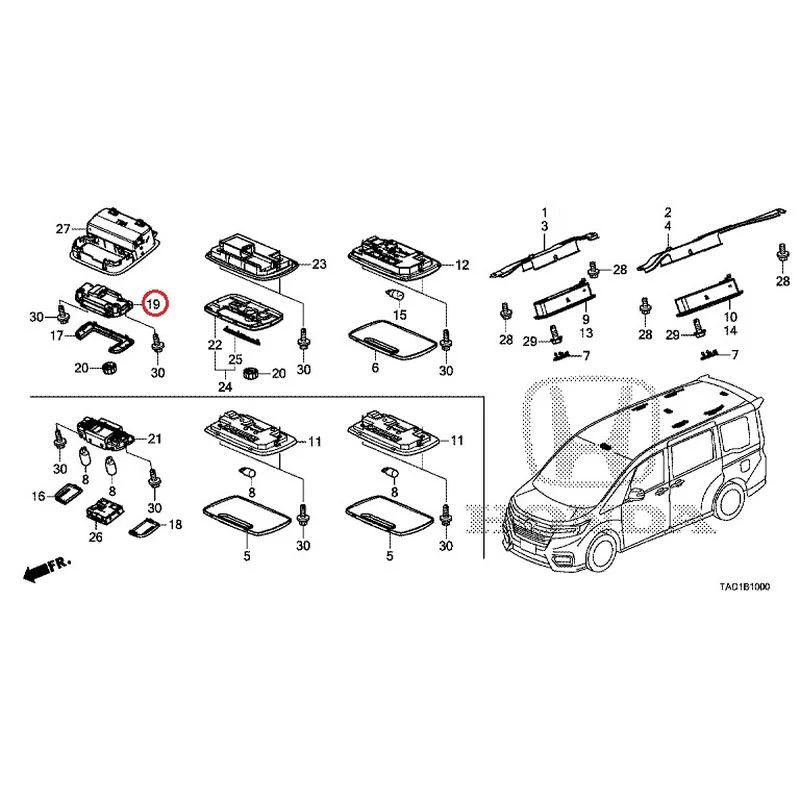 [NEW] JDM HONDA STEP WGN SPADA RP5 2020 Interior Lights GENUINE OEM - Image 15