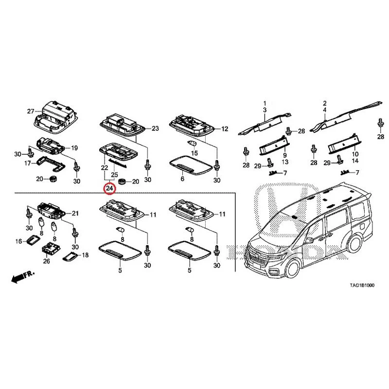 [NEW] JDM HONDA STEP WGN SPADA RP5 2020 Interior Lights GENUINE OEM - Image 19
