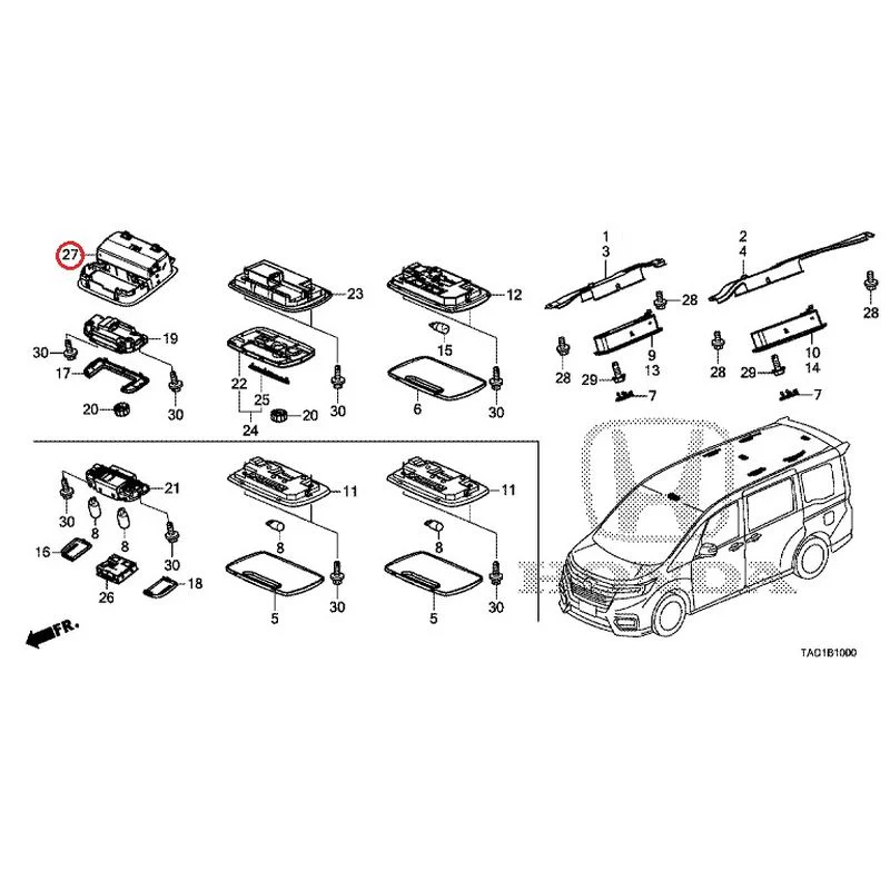 [NEW] JDM HONDA STEP WGN SPADA RP5 2020 Interior Lights GENUINE OEM - Image 21