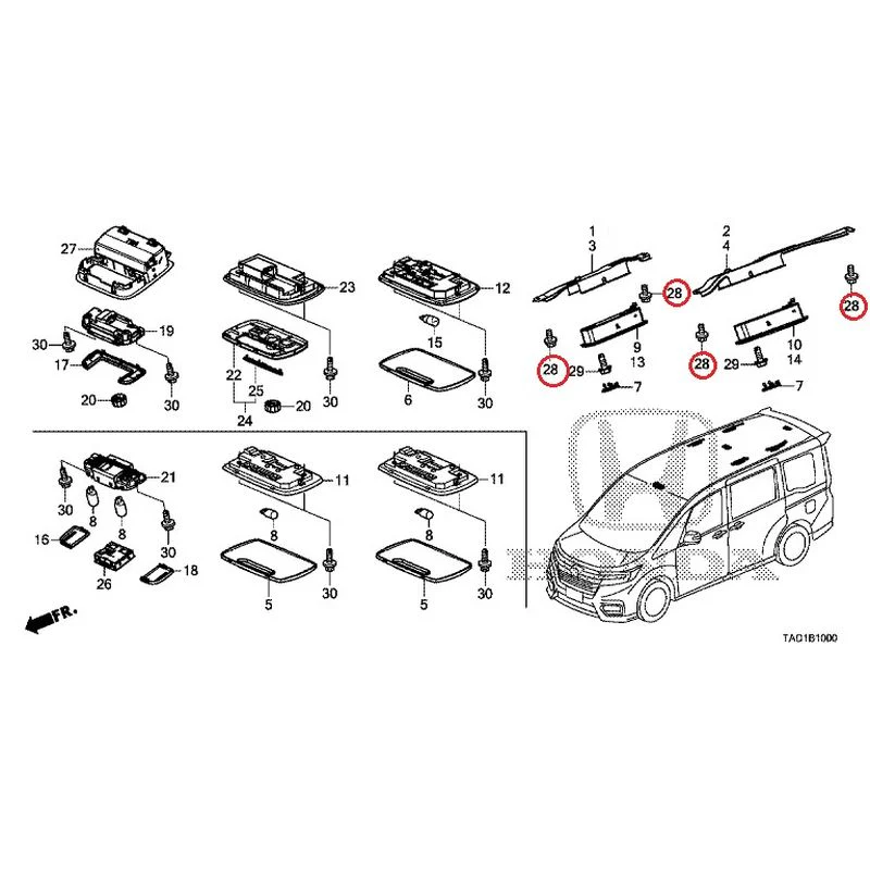 [NEW] JDM HONDA STEP WGN SPADA RP5 2020 Interior Lights GENUINE OEM - Image 22