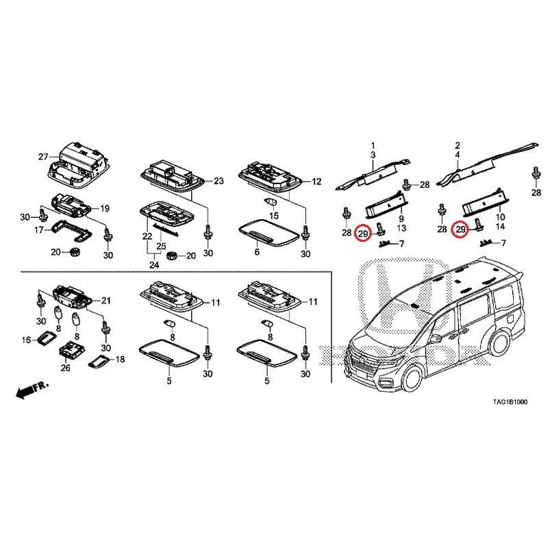 [NEW] JDM HONDA STEP WGN SPADA RP5 2020 Interior Lights GENUINE OEM - Image 23