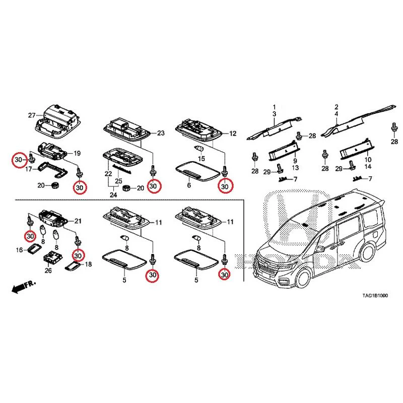 [NEW] JDM HONDA STEP WGN SPADA RP5 2020 Interior Lights GENUINE OEM - Image 24