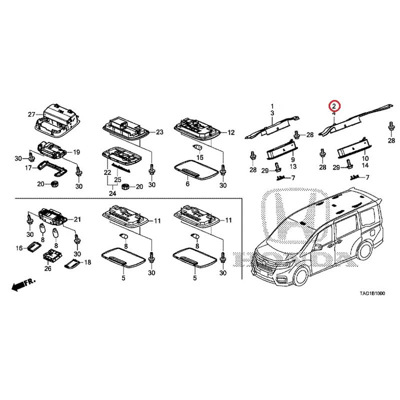 [NEW] JDM HONDA STEP WGN SPADA RP5 2020 Interior Lights GENUINE OEM - Image 3