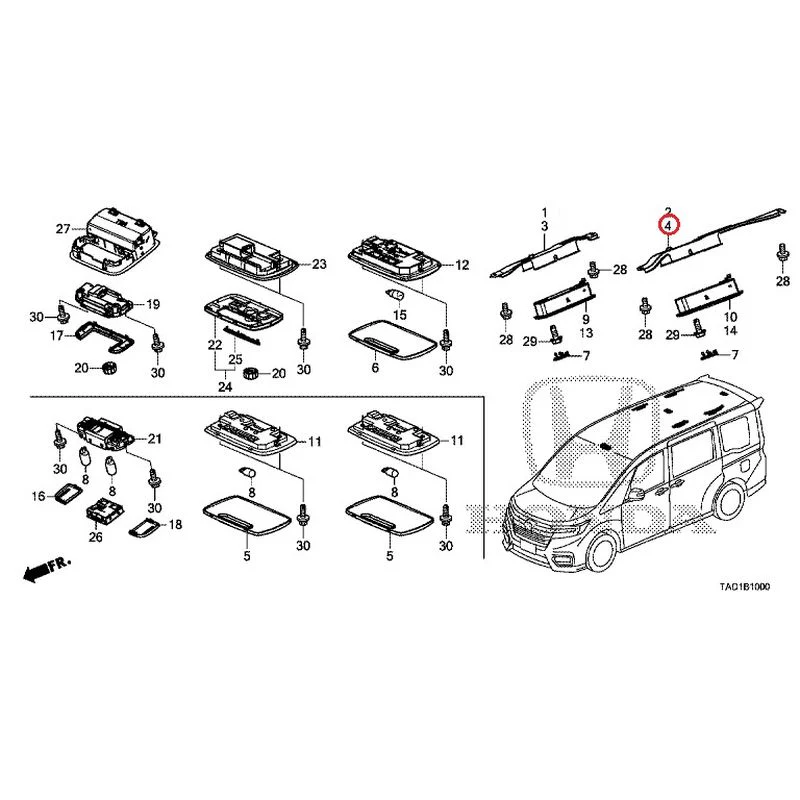 [NEW] JDM HONDA STEP WGN SPADA RP5 2020 Interior Lights GENUINE OEM - Image 5
