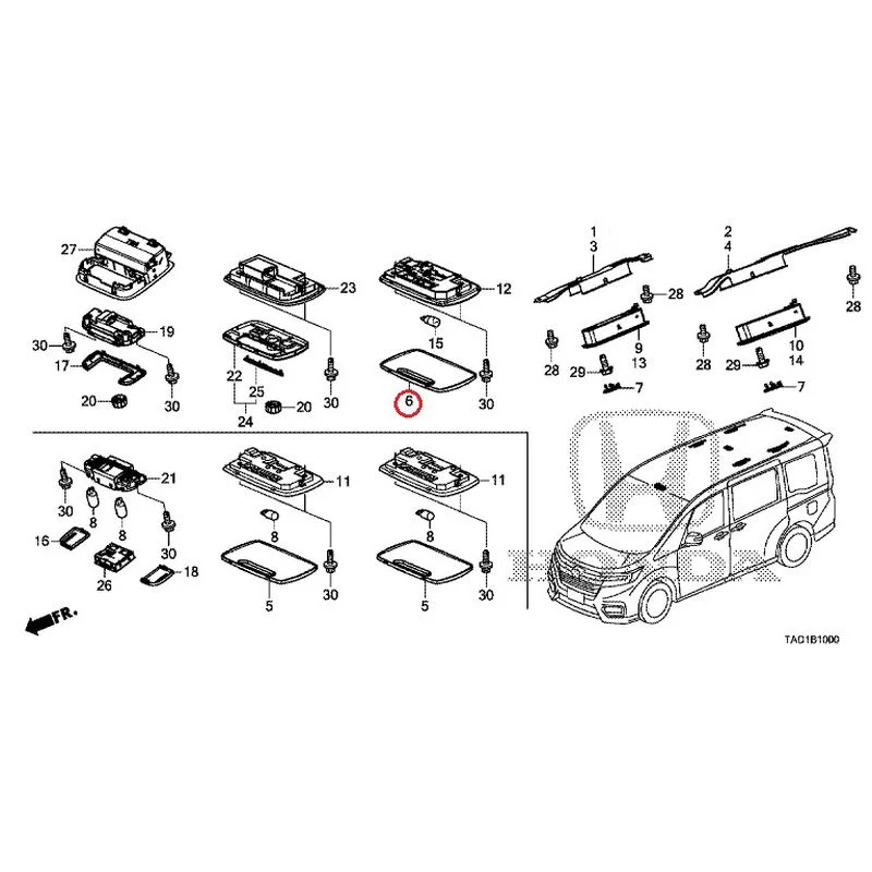 [NEW] JDM HONDA STEP WGN SPADA RP5 2020 Interior Lights GENUINE OEM - Image 6