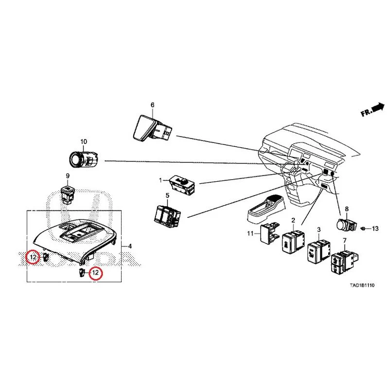 [NEW] JDM HONDA STEP WGN SPADA RP5 2020 Switches GENUINE OEM - Image 12