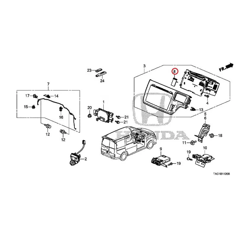 [NEW] JDM HONDA STEP WGN SPADA RP5 2020 Navigation System/Rear Camera/ETC Unit GENUINE OEM - Image 11