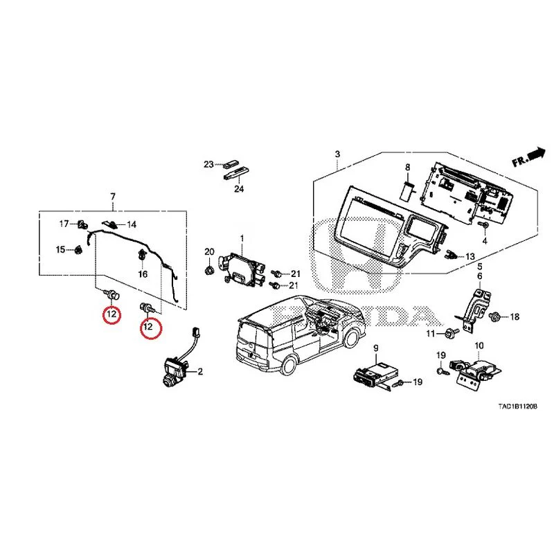 [NEW] JDM HONDA STEP WGN SPADA RP5 2020 Navigation System/Rear Camera/ETC Unit GENUINE OEM - Image 15