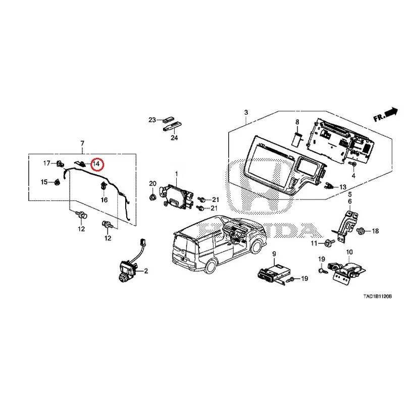 [NEW] JDM HONDA STEP WGN SPADA RP5 2020 Navigation System/Rear Camera/ETC Unit GENUINE OEM - Image 17