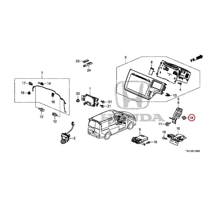 [NEW] JDM HONDA STEP WGN SPADA RP5 2020 Navigation System/Rear Camera/ETC Unit GENUINE OEM - Image 21