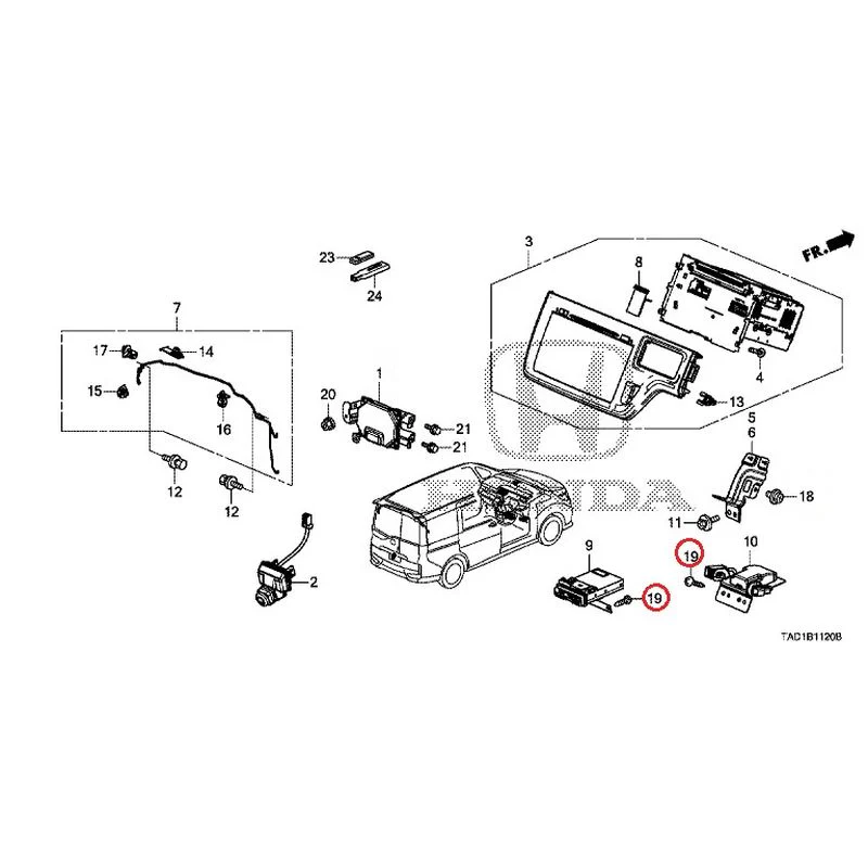 [NEW] JDM HONDA STEP WGN SPADA RP5 2020 Navigation System/Rear Camera/ETC Unit GENUINE OEM - Image 22