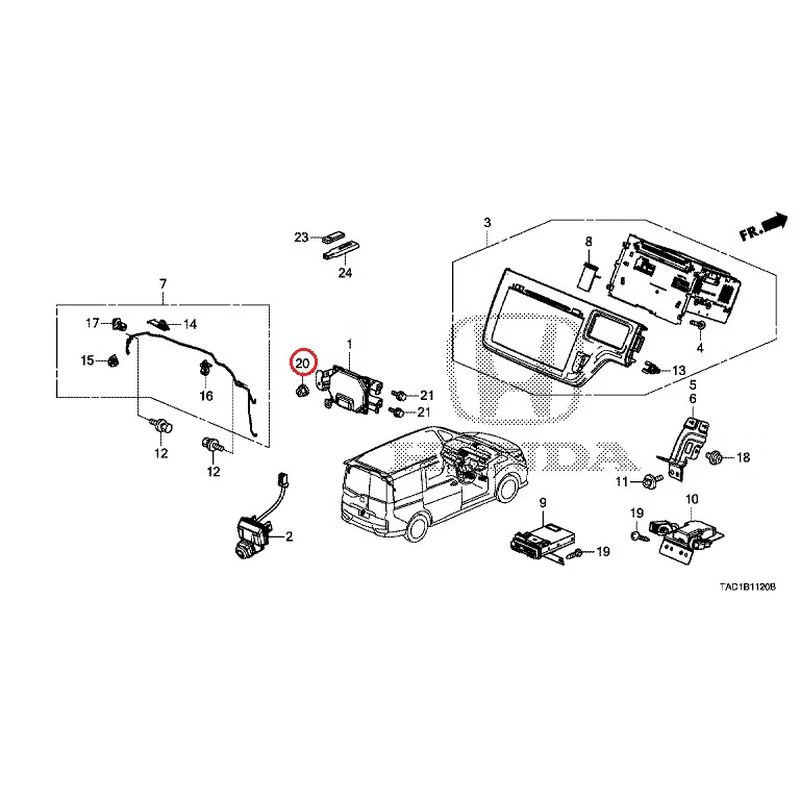 [NEW] JDM HONDA STEP WGN SPADA RP5 2020 Navigation System/Rear Camera/ETC Unit GENUINE OEM - Image 23
