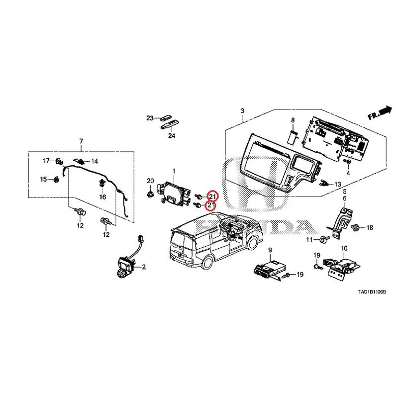 [NEW] JDM HONDA STEP WGN SPADA RP5 2020 Navigation System/Rear Camera/ETC Unit GENUINE OEM - Image 24