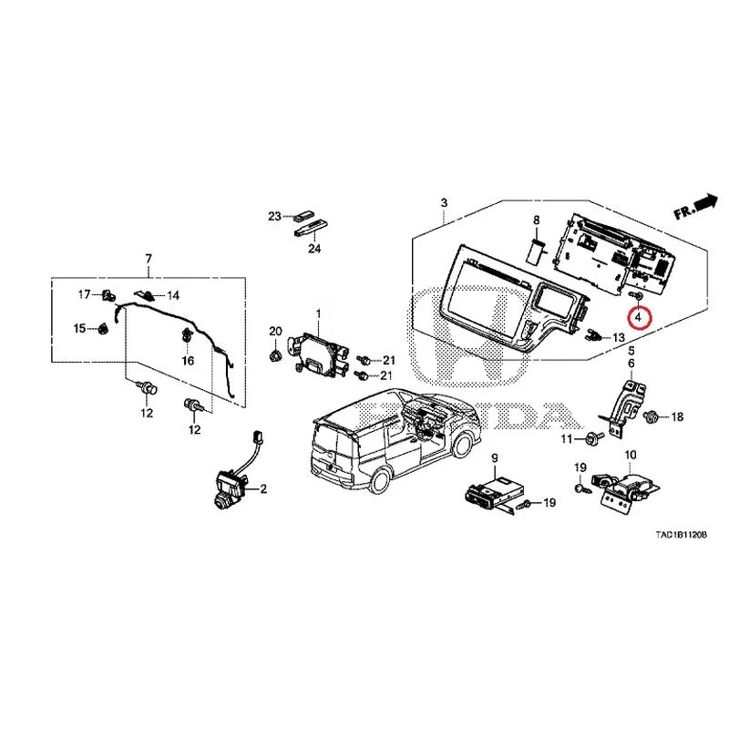 [NEW] JDM HONDA STEP WGN SPADA RP5 2020 Navigation System/Rear Camera/ETC Unit GENUINE OEM - Image 7