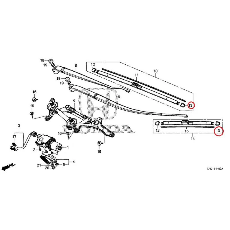 [NEW] JDM HONDA STEP WGN SPADA RP5 2020 Front Windshield Wiper GENUINE OEM - Image 13