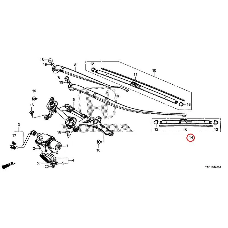 [NEW] JDM HONDA STEP WGN SPADA RP5 2020 Front Windshield Wiper GENUINE OEM - Image 14