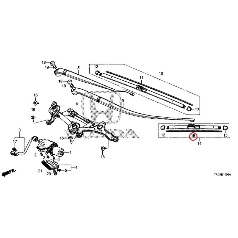 [NEW] JDM HONDA STEP WGN SPADA RP5 2020 Front Windshield Wiper GENUINE OEM - Image 15