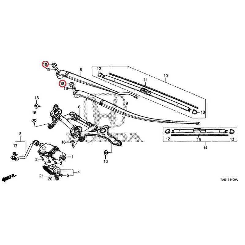 [NEW] JDM HONDA STEP WGN SPADA RP5 2020 Front Windshield Wiper GENUINE OEM - Image 18