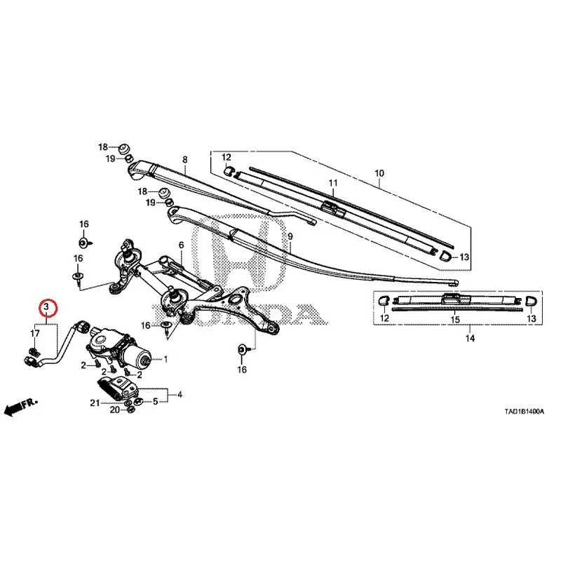 [NEW] JDM HONDA STEP WGN SPADA RP5 2020 Front Windshield Wiper GENUINE OEM - Image 4