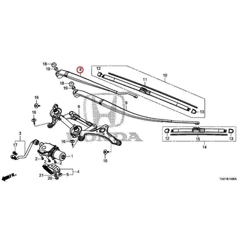 [NEW] JDM HONDA STEP WGN SPADA RP5 2020 Front Windshield Wiper GENUINE OEM - Image 8