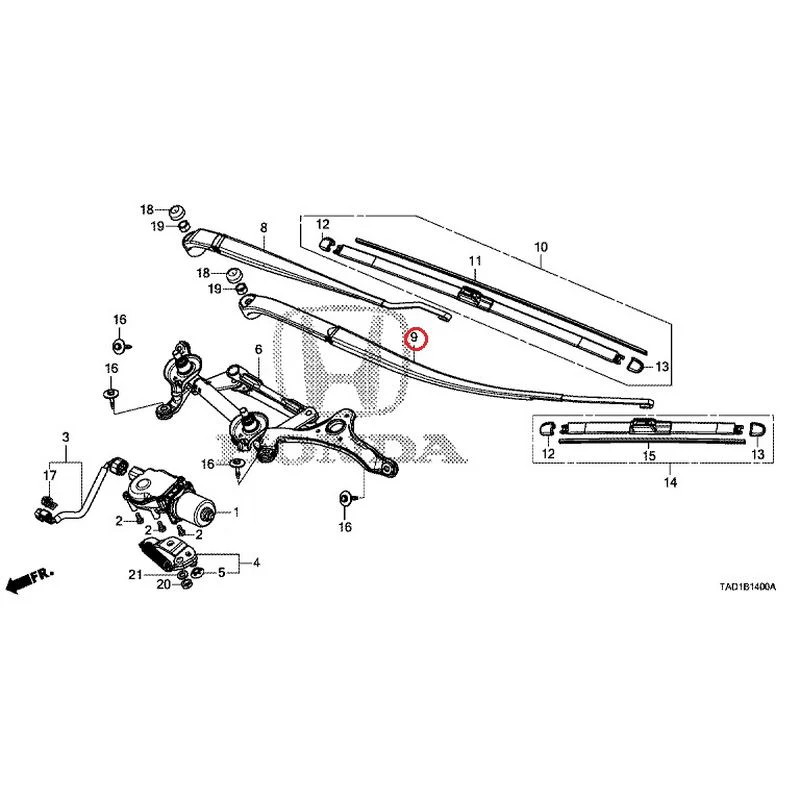 [NEW] JDM HONDA STEP WGN SPADA RP5 2020 Front Windshield Wiper GENUINE OEM - Image 9