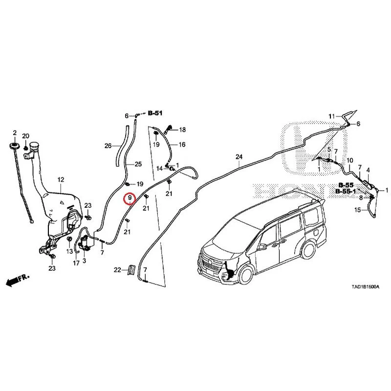 [NEW] JDM HONDA STEP WGN SPADA RP5 2020 Windshield Washer GENUINE OEM - Image 10