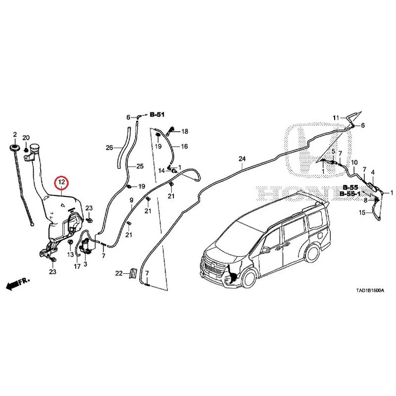 [NEW] JDM HONDA STEP WGN SPADA RP5 2020 Windshield Washer GENUINE OEM - Image 13