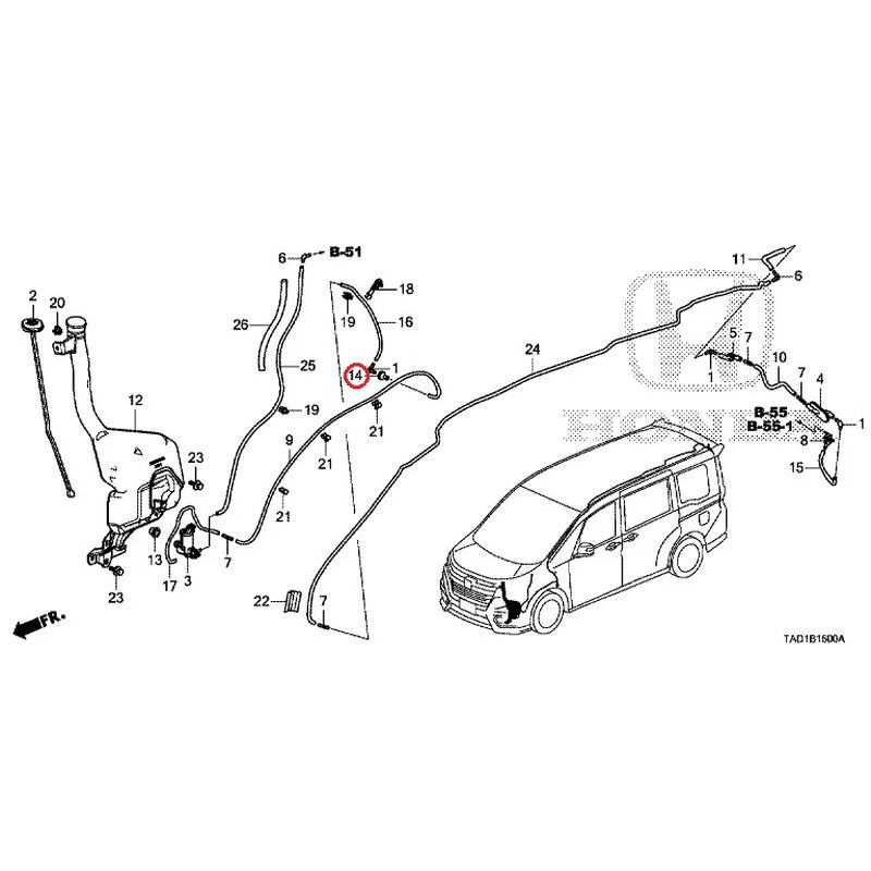 [NEW] JDM HONDA STEP WGN SPADA RP5 2020 Windshield Washer GENUINE OEM - Image 15
