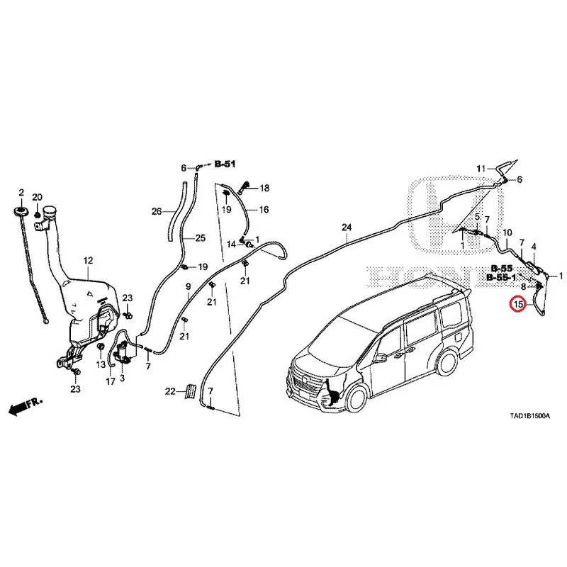 [NEW] JDM HONDA STEP WGN SPADA RP5 2020 Windshield Washer GENUINE OEM - Image 16