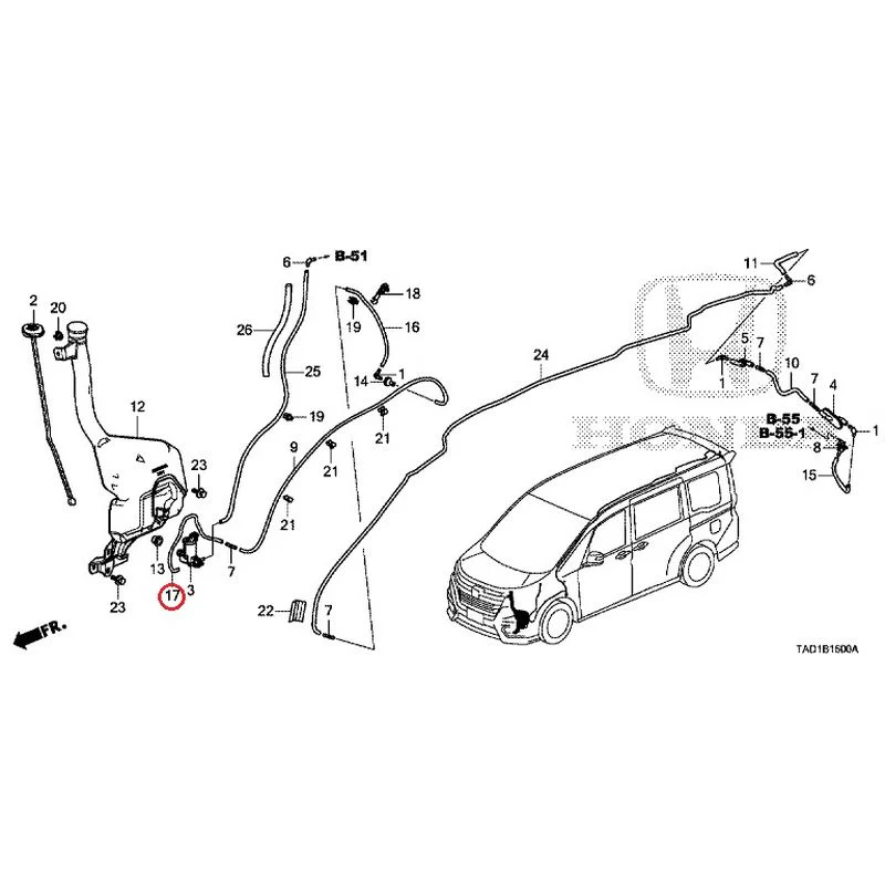 [NEW] JDM HONDA STEP WGN SPADA RP5 2020 Windshield Washer GENUINE OEM - Image 18