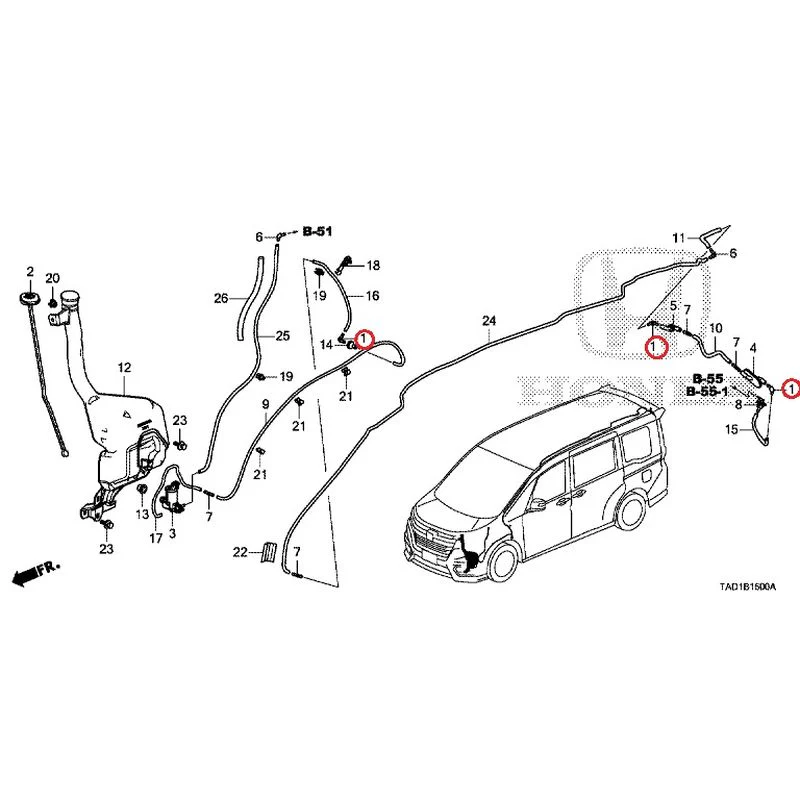 [NEW] JDM HONDA STEP WGN SPADA RP5 2020 Windshield Washer GENUINE OEM - Image 2